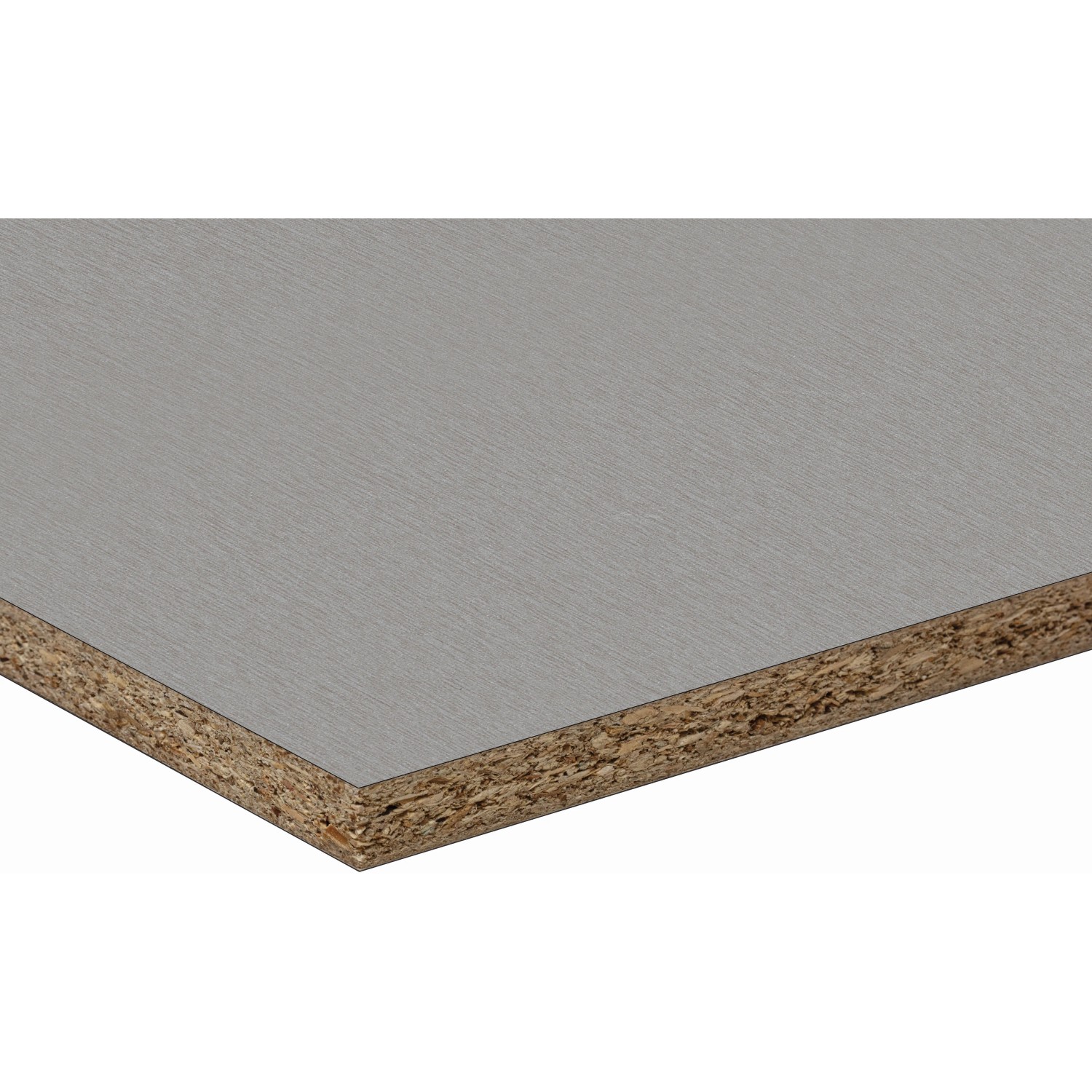 Kaindl Küchenrückwand in Weiß/Titan, Detailansicht der Oberfläche und Materialstärke.