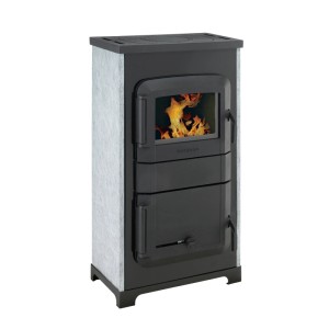 Wamsler Kaminofen RH 8F A Naturstein, 8 kW, mit Automatik und Kochplatte.
