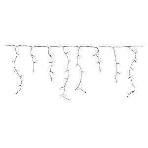 LED Lichtervorhang Eisregen 400 LEDs Warmweiß Schwarzes Kabel 17 m