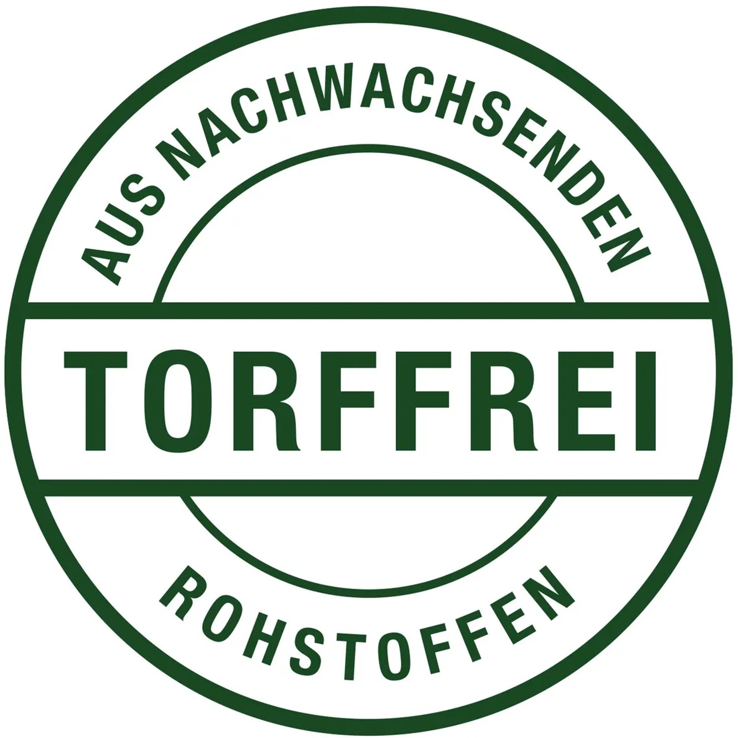 Siegel "Torffrei" für Compo Bio Pflanzerde, aus nachwachsenden Rohstoffen.
