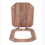Eckiger Sinobath WC-Sitz aus MDF in Holzoptik mit Absenkautomatik. Braune Holzmaserung, robust.