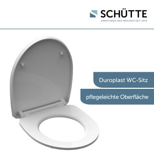 Weißer Schütte WC-Sitz Happy Elephant aus Duroplast mit Absenkautomatik und Schnellverschluss.