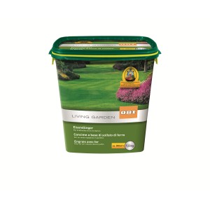 OBI Eisen-Dünger für Rasen und Hecken, 7,5 kg im grünen Eimer.