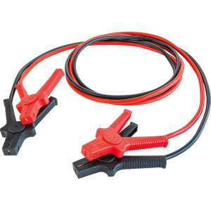 Starthilfekabel 25 mm² mit roten und schwarzen Klemmen für PKW und LKW.