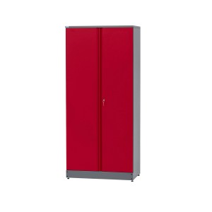 Küpper Materialschrank, 2-türig, mit 10 Schubladen, 204x91x45 cm, dunkelrot. Werkzeugschrank aus Stahlblech.