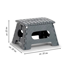 Zeller Present Klapphocker, anthrazit, 35x28x22cm. Praktischer Tritthocker für Haushalt, platzsparend zusammenklappbar.
