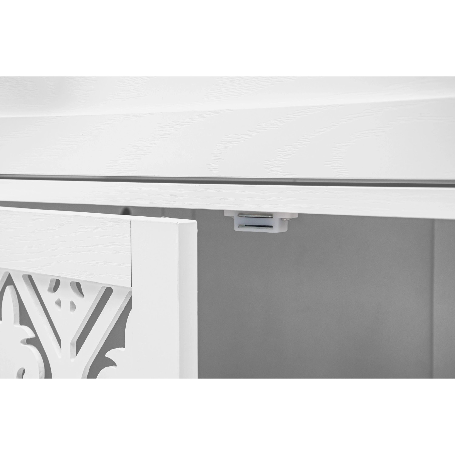 okwish Sideboard mit 4 Türen 2 Schubladen Wohnzimmer 150x90x40cm Weiß_10