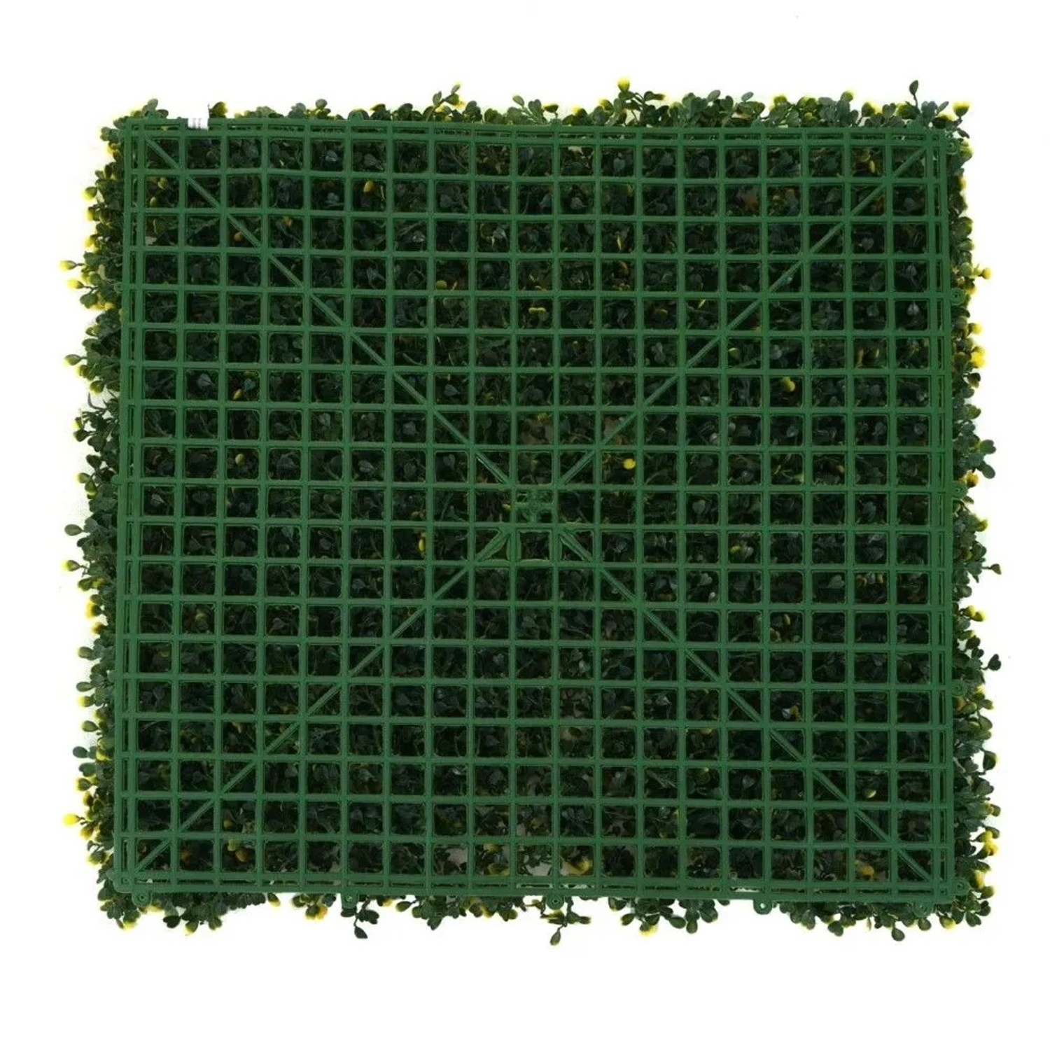 MCW Wandfliese L78 Buchs, grün-gelb, Rückseite mit Gitterstruktur.