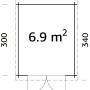 Palmako Gartenhaus Ella 240 x 300 cm Lackiert Dunkelgrau-Weiß FSC®_6