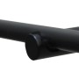 Schwarzes Gardinia Gardinenstangen-Set Kreta mit Zylinder-Endstücken, ausziehbar von 120 cm bis 210 cm.