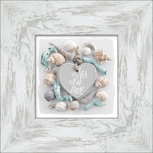 Bild mit Rahmen Maritim Style II 34 cm x 34 cm