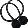 2 schwarze Gardinia Raffhalter Flex-S mit Magnetverschluss