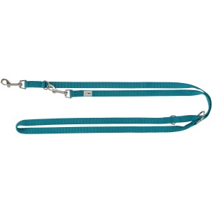 Petrolfarbene Jollypaw Gurtband V-Leine, 200 cm, 3-fach verstellbare Hundeleine.