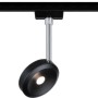 Paulmann URail LED-Spot Discus, 5W, schwarz matt/chrom, für Schienensysteme.