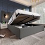 okwish Polsterbett 180x200cm mit Stauraum Doppelbett Grau ohne Matratze_4