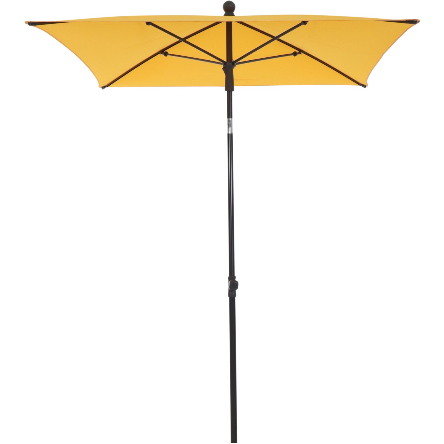 Gelber Siena Garden Marktschirm, 210x140 cm, mit Knickfunktion für flexible Schattenausrichtung.