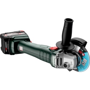 Metabo Akku-Winkelschleifer W 18 L 9-125 Solo, Akku-Schleifmaschine mit Zusatzhandgriff.