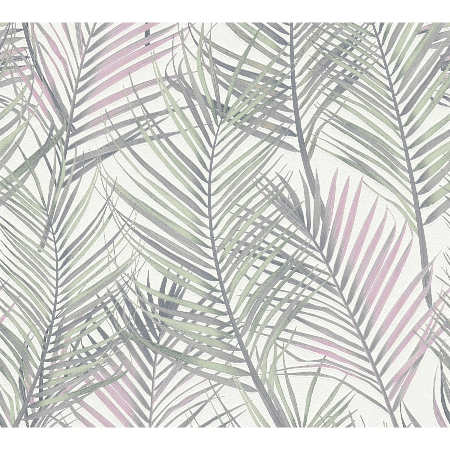 A.S. Création Vliestapete mit Dschungel-Motiv in Grau und Grün.