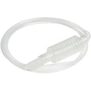 OBI Siphonpumpe mit transparentem Schlauch zum Umfüllen von Flüssigkeiten.