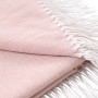 Rosa Decke mit Fransen, 120x160 cm, für gemütliche Stunden. Kuschelige Wohndecke.