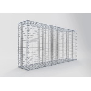 Gabiona Gabionenkorb, 100x200x40 cm, Maschenweite 5x5 cm, Drahtkorb für Einfassungen und Mauern.