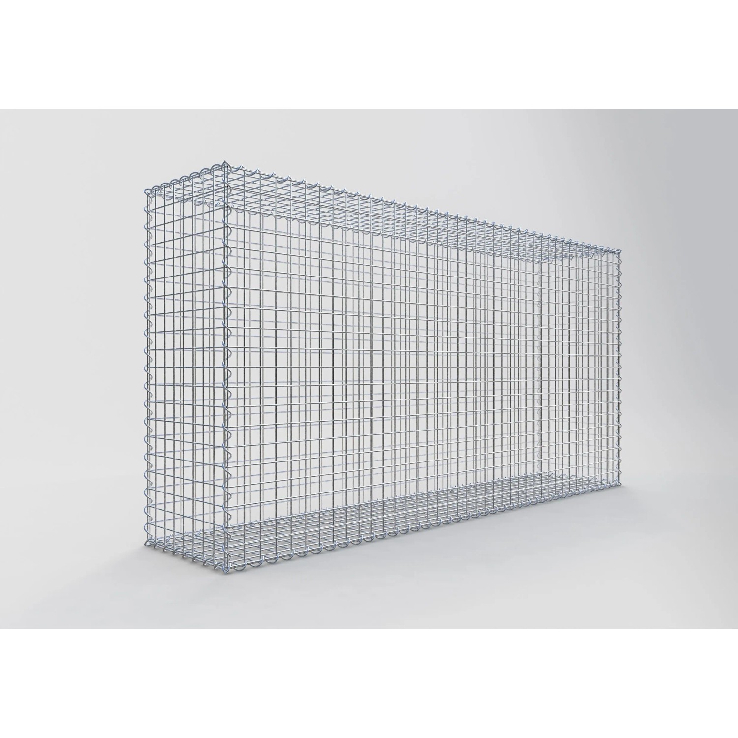 Gabiona Gabionenkorb, 100x200x40 cm, Maschenweite 5x5 cm, Drahtkorb für Einfassungen und Mauern.