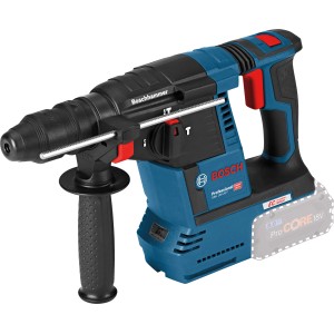 Bosch Professional Akku-Bohrhammer GBH 18V-26 F Solo, blau/schwarz, mit Zusatzhandgriff.