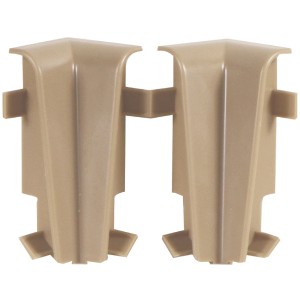 2 Innenecken Eiche Hell für FN Neuhofer Sockelleisten K0210L aus Kunststoff.