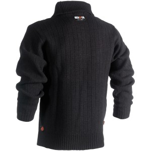Schwarzer Herock Pullover Njord XL aus Rippstrick, Arbeitskleidung.