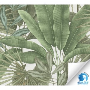 A.S. Création Vliestapete mit Palmenmuster in Grün und Beige. Dekorative Tapete für Wohnräume.