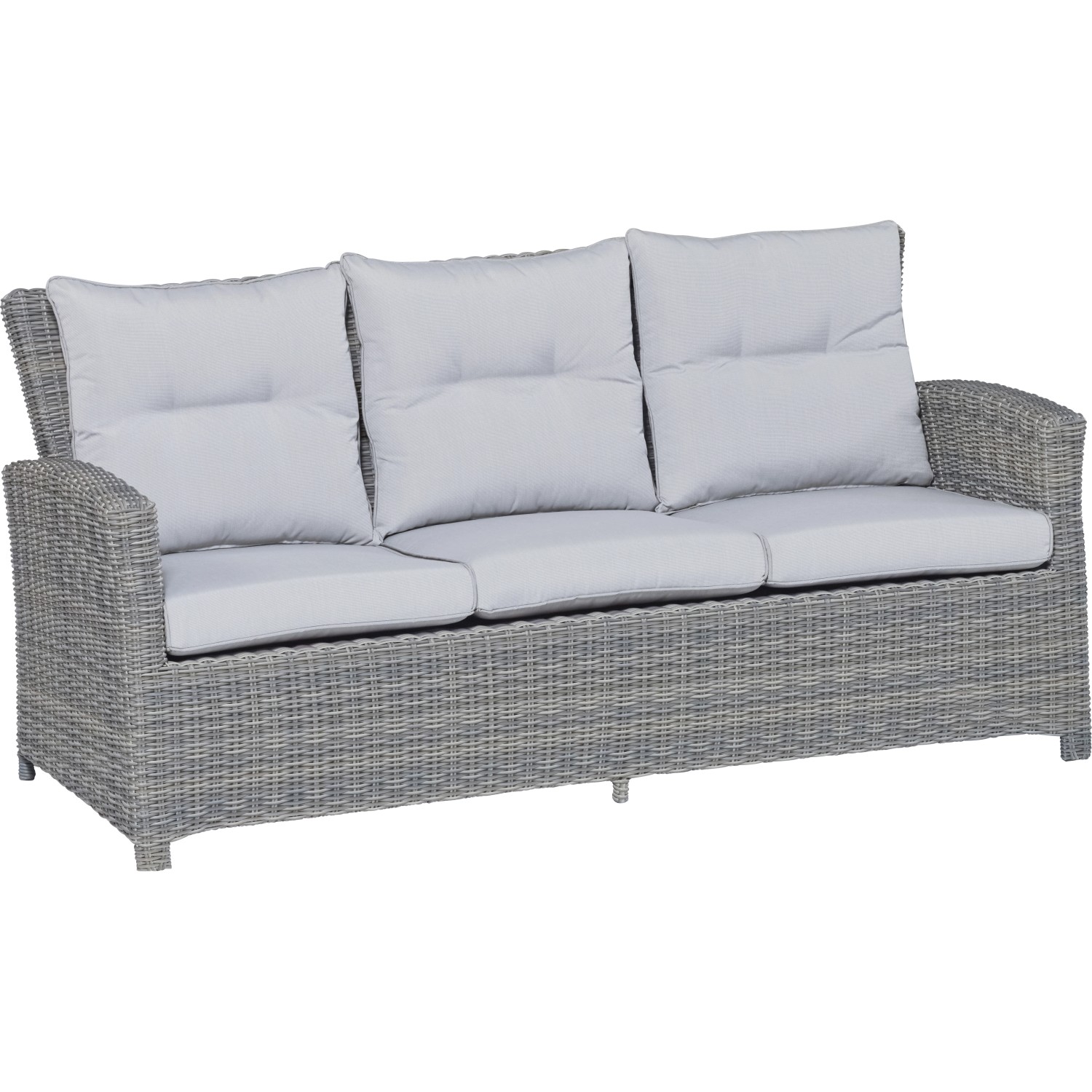 Lounge-Sofa Vermont 3-Sitzer Vermont Polyrattan Wave Cliff kaufen bei OBI