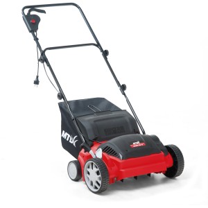 MTD Elektro-Vertikutierer Optima 30 VE, rot/schwarz, mit Fangkorb. Rasenlüfter für die Gartenpflege.