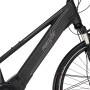Detailaufnahme: Schwarzes Fischer E-Bike Viator 6.0i mit Trapezrahmen.