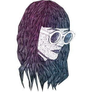 Komar Wandbild Grid Violet 50 x 70 cm