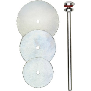 Proxxon Trennsägeblätter, 3-teiliges Set mit Träger für Miniaturwerkzeuge.