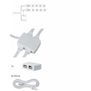 Paulmann YourLED Junction-Box: 4-fach Verteiler für LED-Streifen, inkl. Verkabelung.