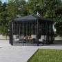 Anthrazitfarbener, sechseckiger Palram Canopia Insektenschutz für Roma/Milano Pavillon.