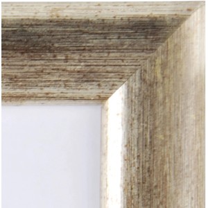 Holz-Bilderrahmen in Silber/Gold, 13x18 cm, Detailansicht.