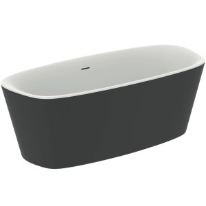 Freistehende Ideal Standard Badewanne Dea, oval, 170x75 cm, schwarz matt.