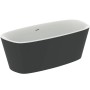 Freistehende Ideal Standard Badewanne Dea, oval, 170x75 cm, schwarz matt.