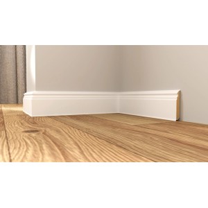 FN Neuhofer Kernsockelleiste FN Swing-X080 Weiß 8 cm x 240 cm