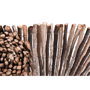 Floraworld Sichtschutzmatte aus Weide, Bi-Color, 3x1,8m, naturbelassene Optik.