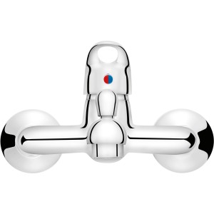 baliv Wannenarmatur WA-5010 Chrom, Einhebelmischer mit S-Anschlüssen und Rosetten.