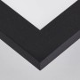 Detailaufnahme des schwarzen LED-Deckenpaneels Jacinda, 120x30 cm. Eckansicht.