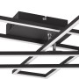 Moderne, schwarze LED Deckenleuchte Corso mit schwenkbaren Elementen für Wohnräume.