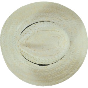 Strohhut Männer Weiß Band Schwarz Gr. 59