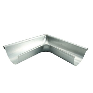 Marley Zink-Dachrinnen-Außenecke RG 100 aus Titan-Zink, 90-Grad-Winkel.