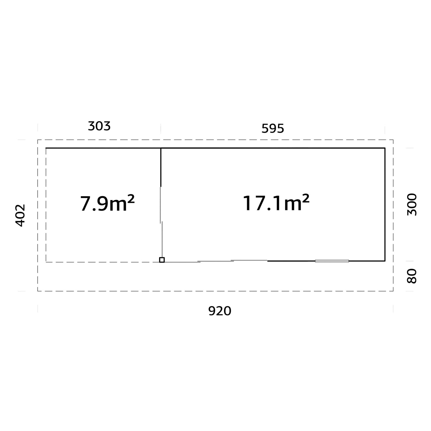 Palmako Gartenhaus Andrea Slide 898 x 300 cm Hellgrau-Anthrazit FSC®_6