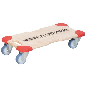 Wagner Transporthilfe Protection mit 4 Rollen, Tragkraft 400 kg, aus FSC®-zertifiziertem Holz.