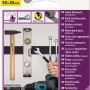 Fix-o-moll Power-Klettpads, 2er Set, selbstklebend, schwarz, 50x20mm.